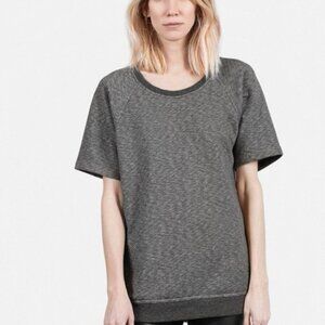 Everlane Marled Grey Short Sleeve Sweatshirt